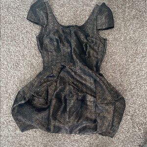 H&M Black and Gold Mini Dress